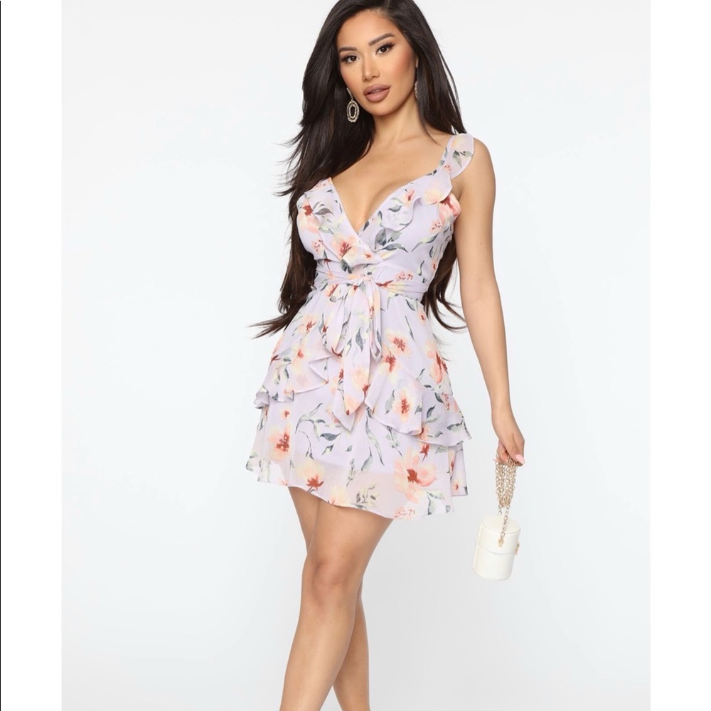 Drinks on the beach printed mini dress